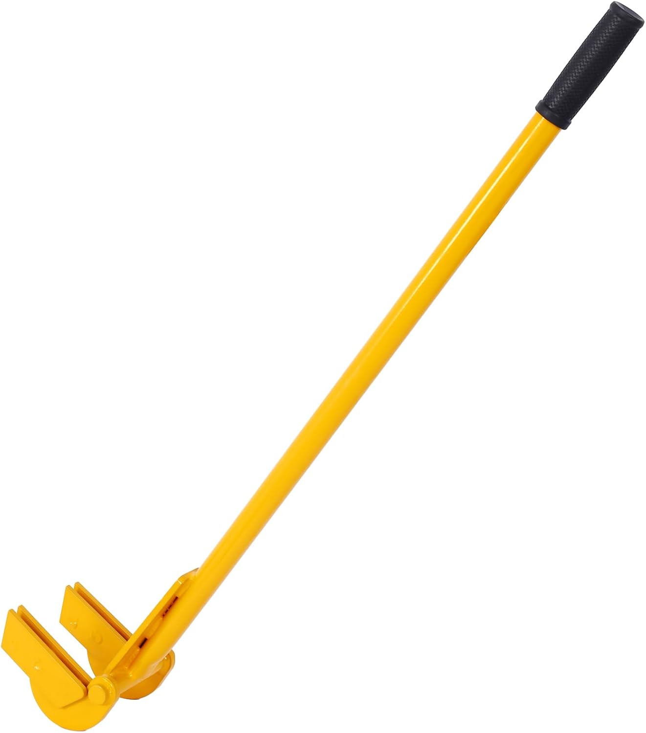 Yellow Pallet Buster Tool with 43in Long Handle – Ultimate Deck Wrecker Pry Bar for Efficient Board Removal, Durable Steel Construction, Ergonomic Design