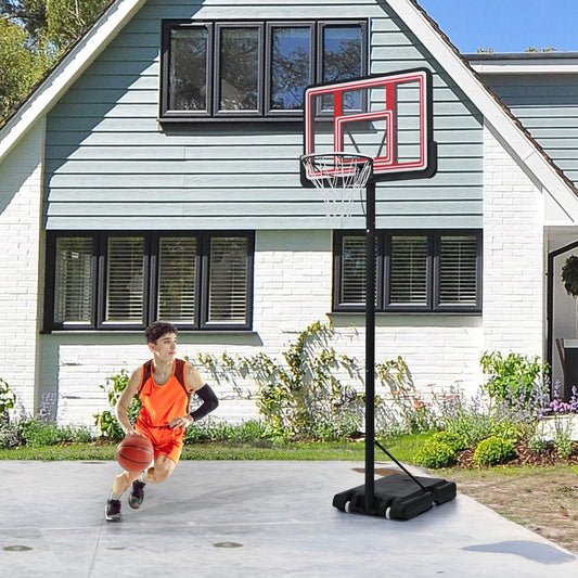 Height-Adjustable Portable Basketball Hoop System